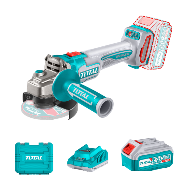 Alquiler de Esmeril Inalambrico Total 4.5" 20v