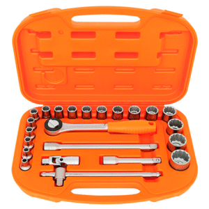 Alquiler de Maletín con Dados Estriados y Accesorios 1/2" Milímetros – 23 Piezas Tramontina PRO